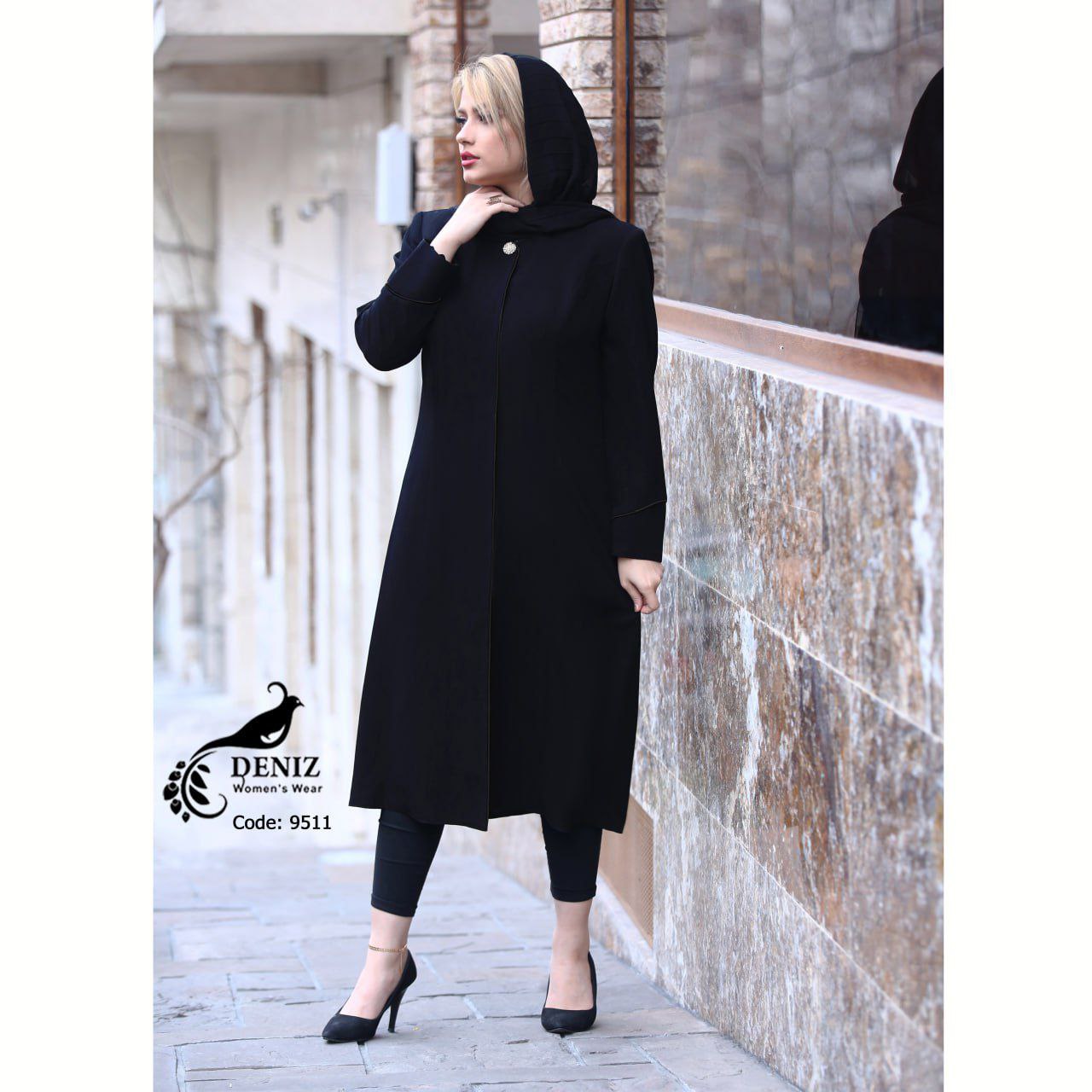مانتو مجلسی سایز بزرگ - 58 / مشکی نوار دوزی مشکی
