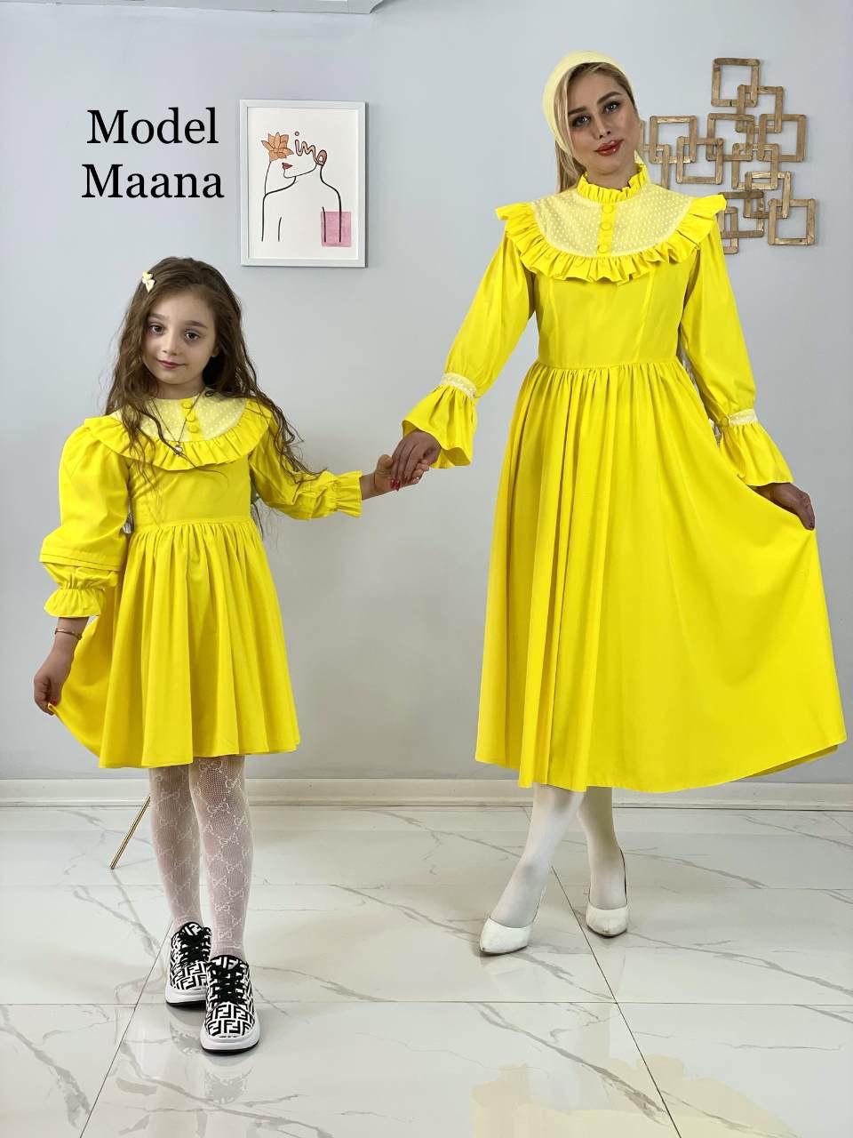 پیراهن ست مادر دختری مانا