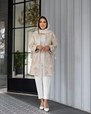 مانتو مجلسی ژاکارد سوزندوزی