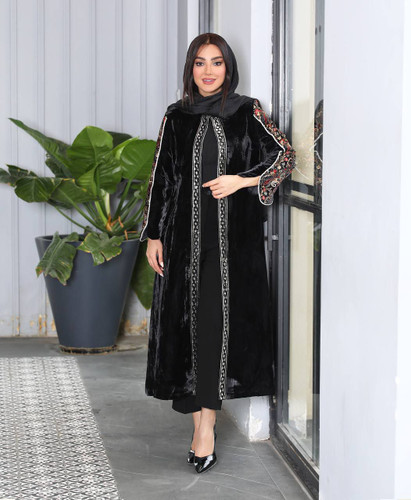 مانتو مجلسی مخمل ترکیبی ( مزون دوز )