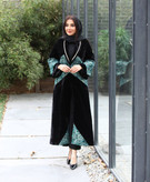 مانتو مجلسی مخمل با خرجکار هندی ( مزون دوز )