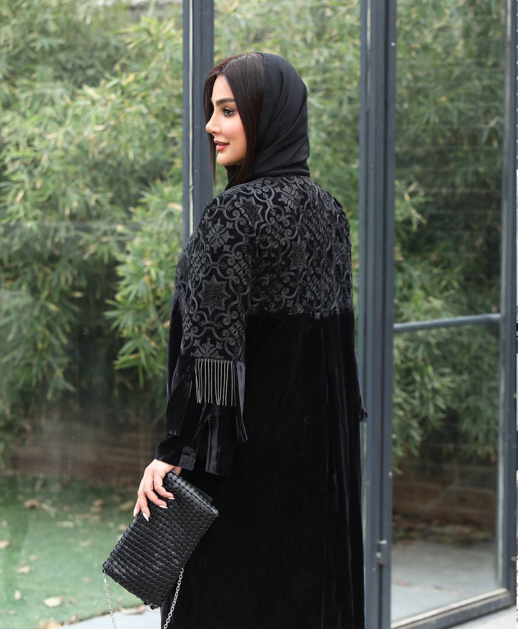 مانتو مجلسی مخمل مزون دوز آیشن - سایز ۲ ( ۴۶،۴۸)
