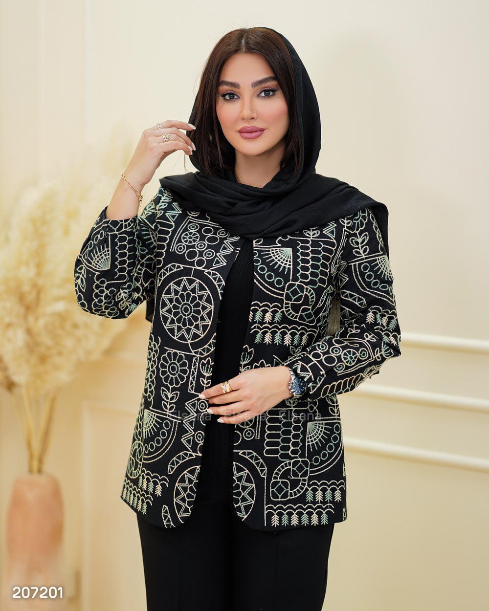 کت مجلسی عیدانه ژانین - سایز ۲ / زیتونی