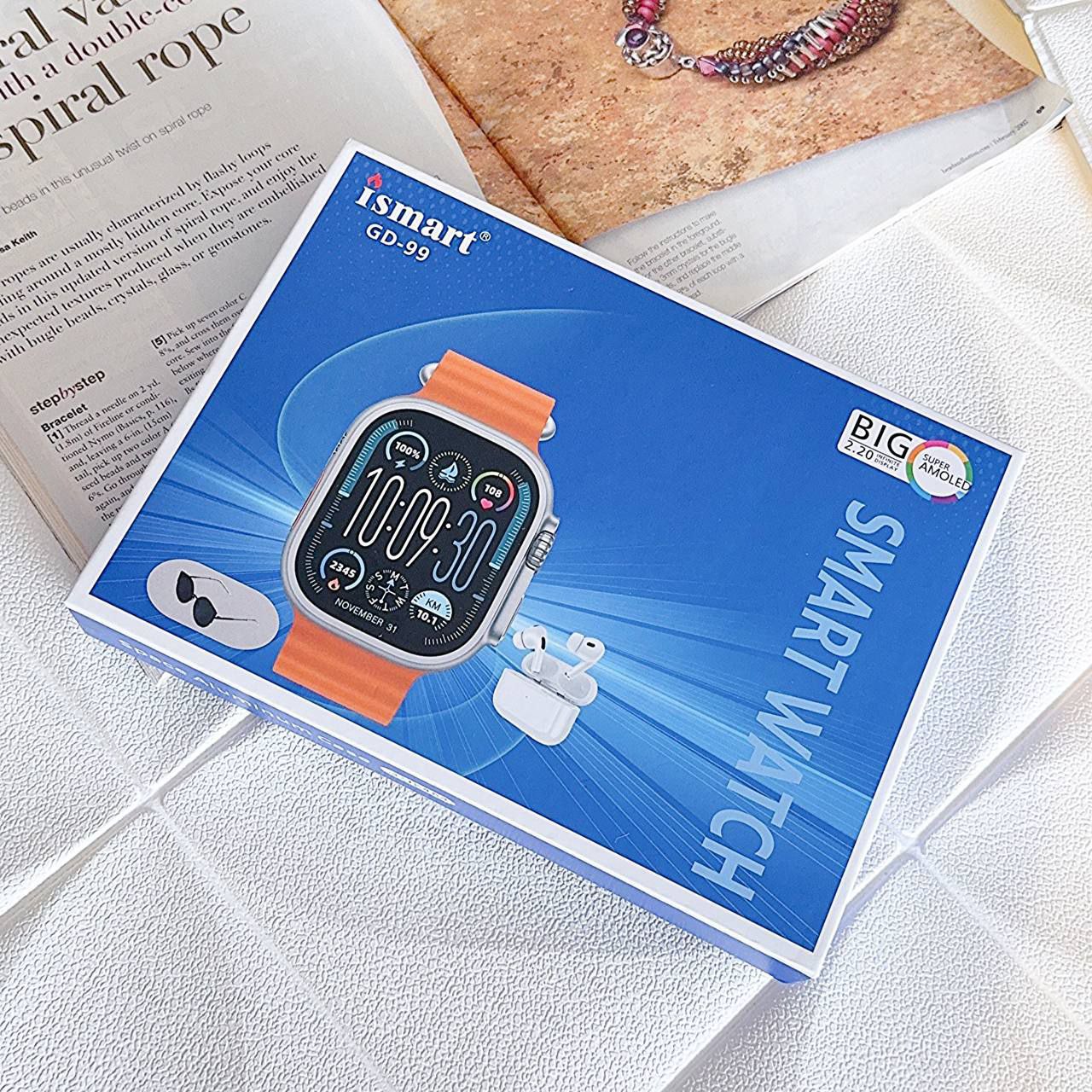 ساعت اسمارت واچ مردانه مدل ISMART GD-96 ( دارای عینک و ایرپاد)