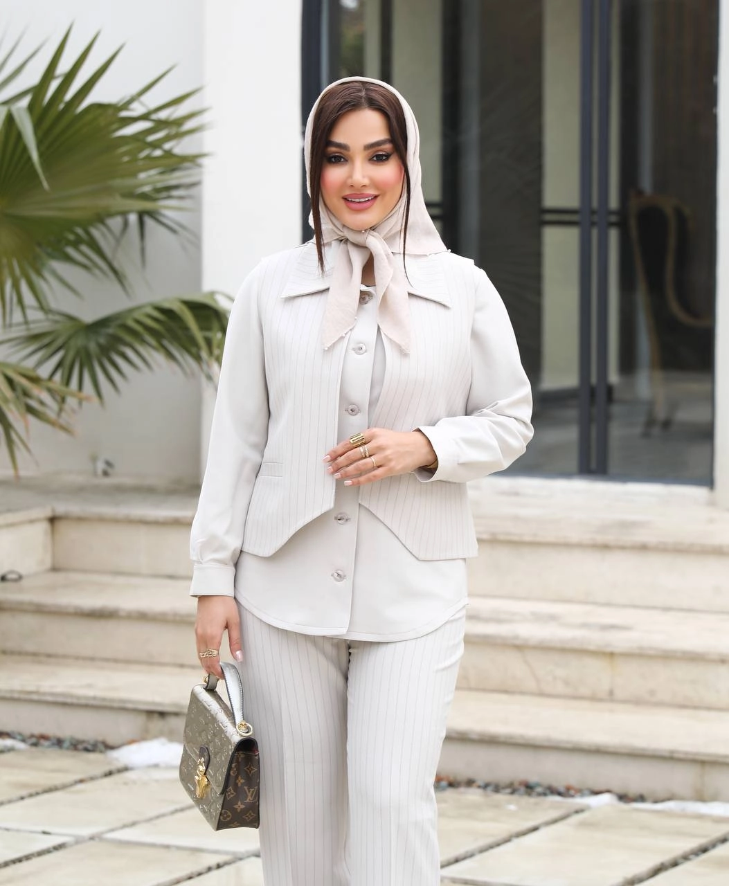 ست سه تیکه مزون دوز ( شومیز شلوار ژیله)