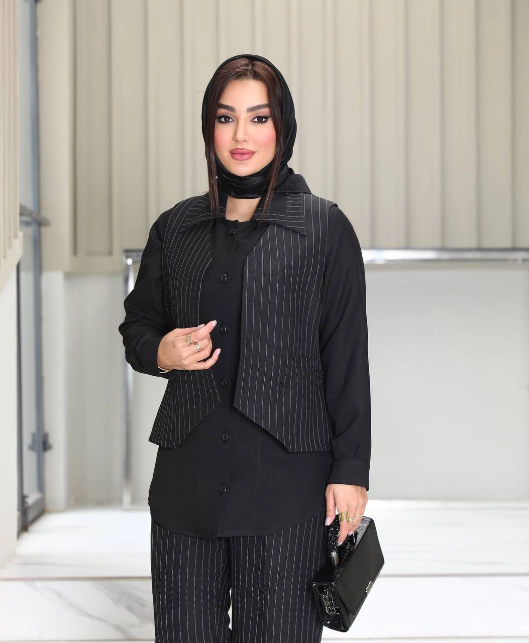 ست سه تیکه مزون دوز ( شومیز شلوار ژیله)