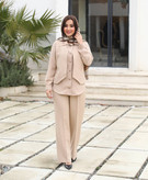 ست سه تیکه مزون دوز ( شومیز شلوار ژیله)