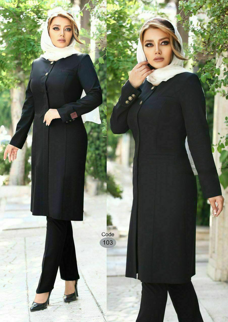 مانتو شلوار اداری فیونا درجه یک - 52 / مشکی