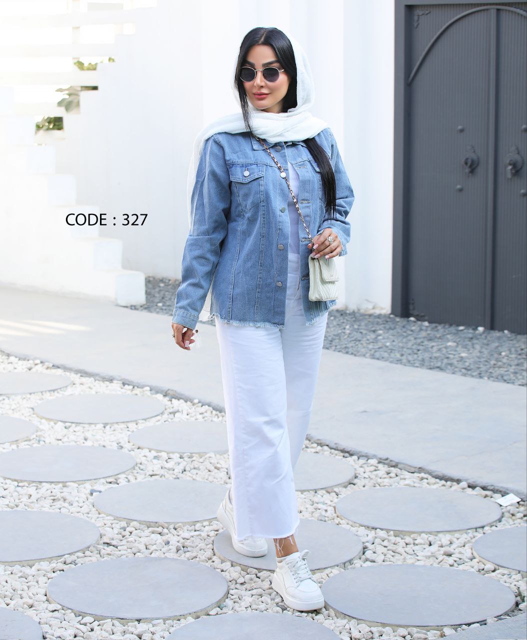 کت جین وارداتی کوتاه - M / تک رنگ