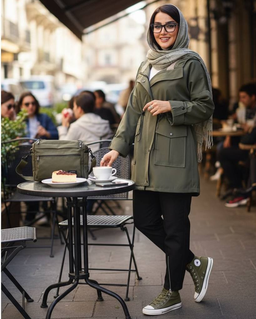 بارانی سانتانا آستردار ( سایز بزرگ)