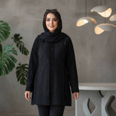 کت مخمل کارشده با گیپور و سنگ (سایز بزرگ دارد)