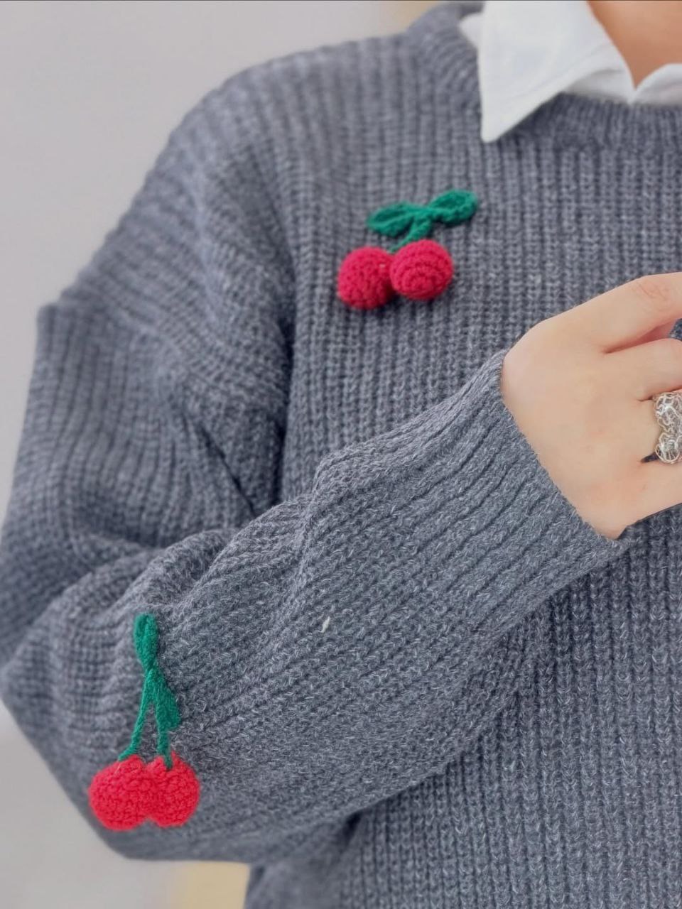 بلوز بافت گیلاسی با کیفیت - فری سایز / مشکی