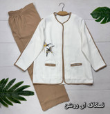 کت شلوار گلدوزی شده پرستو
