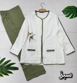 کت شلوار گلدوزی شده پرستو