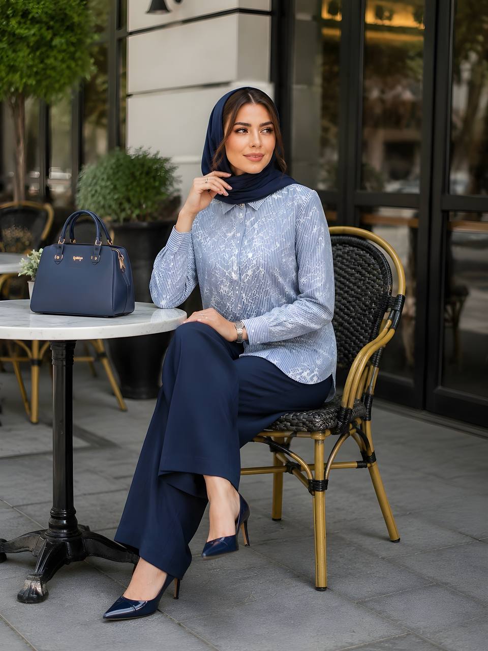 شومیز لنین نخ پنبه طرحدار (سایز بزرگ دارد)