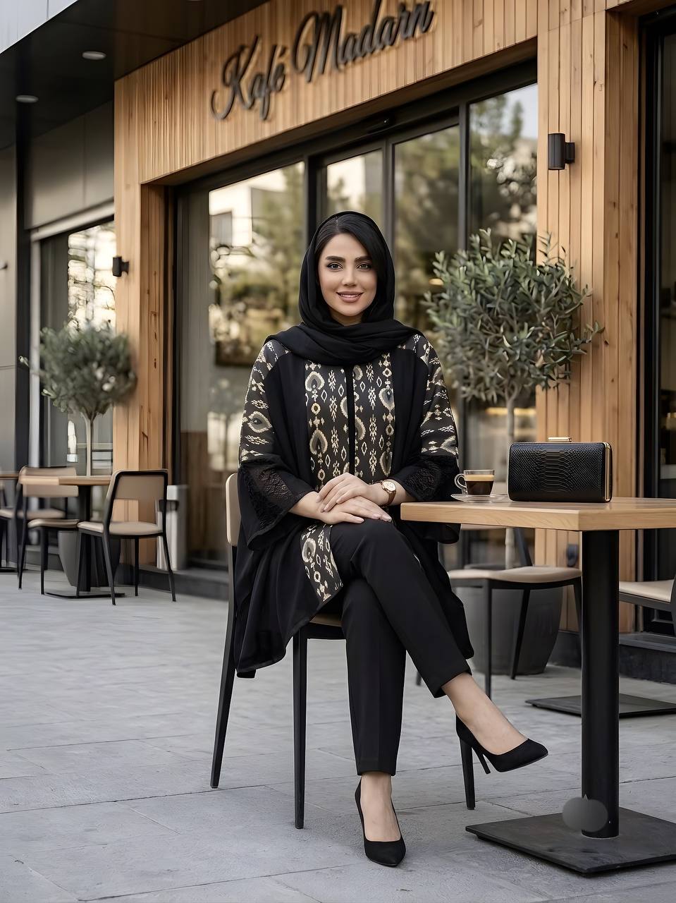 مانتو پانچ مجلسی ترکیبی گیپور