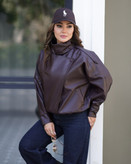 بامبر جکت چرم آستردار زارا